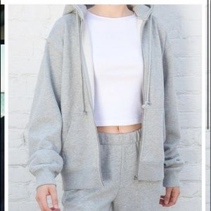 Grey Brandy Melville Christy Hoodie